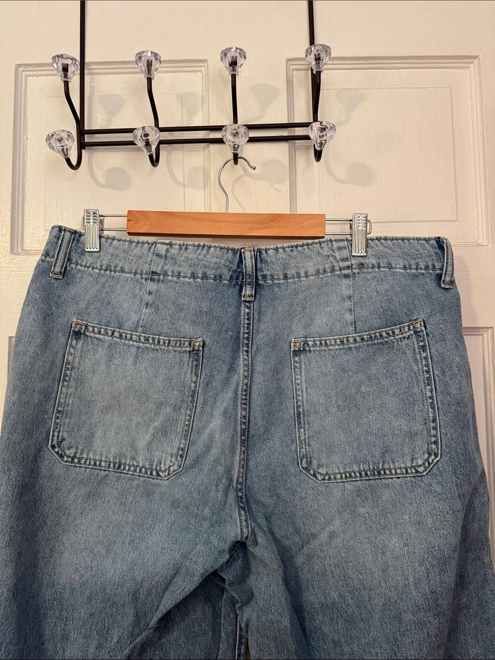 Old Navy High Rise Baggy Wide Leg Drapey Denim Jean Women's 16 P